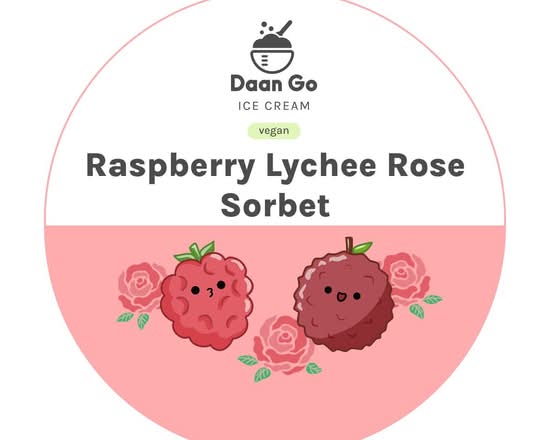 Raspberry Lychee Rose Sorbet