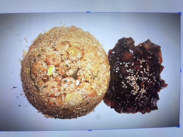 Shrimp Fried Rice with Jajang sauce.