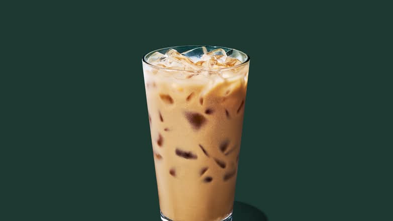 Latte glacé protéiné au caramel