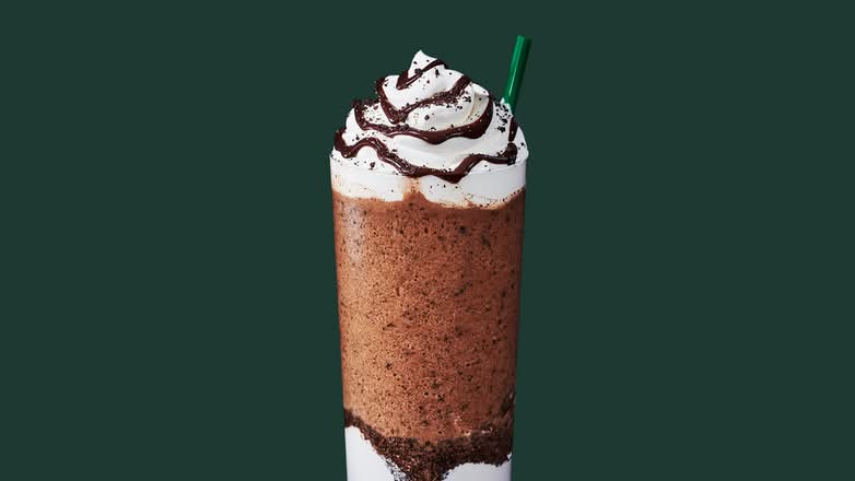 Café frappé Frappuccino® moka avec miettes de biscuits