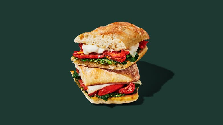 Tomate et mozzarella sur focaccia