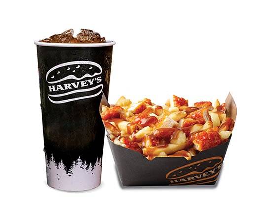 Regular Buffalo Chicken Poutine with 20 oz Soft Drink