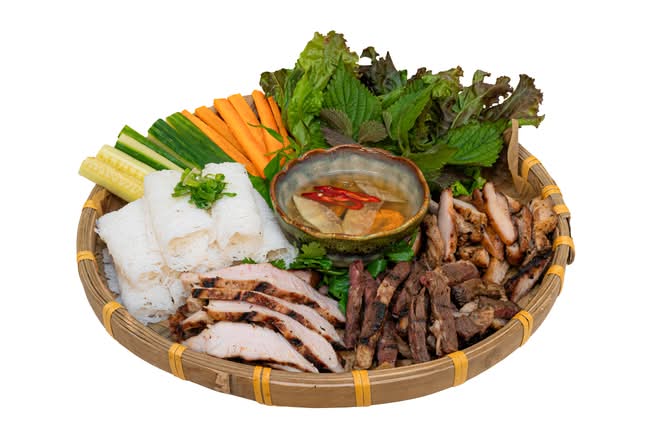 V1 Meatlover Fine Vermicelli Platter / Met Banh Hoi Dac Biet