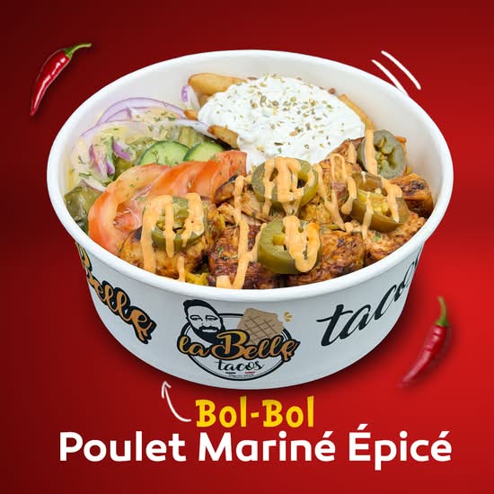 Bol-Bol Poulet Mariné Épicé / Spicy Marinated Chicken Bowl
