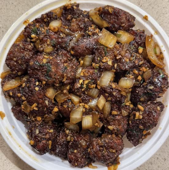 Veg Manchurian (Pakora tyle)