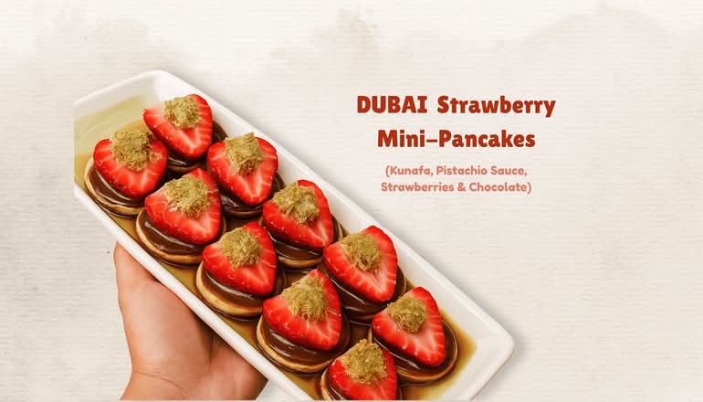 DUBAI Strawberry  Mini-Pancakes