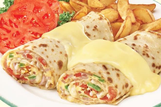 Western-cheddar crêpomelette / Crêpomelette western-cheddar