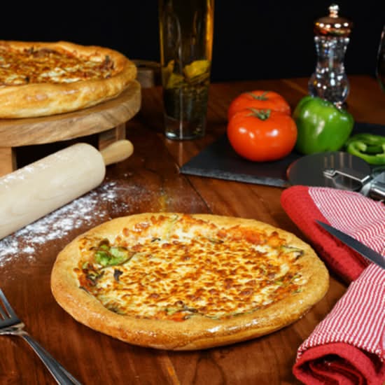 Mini pizza poivrons verts / Mini pizza poivrons verts
