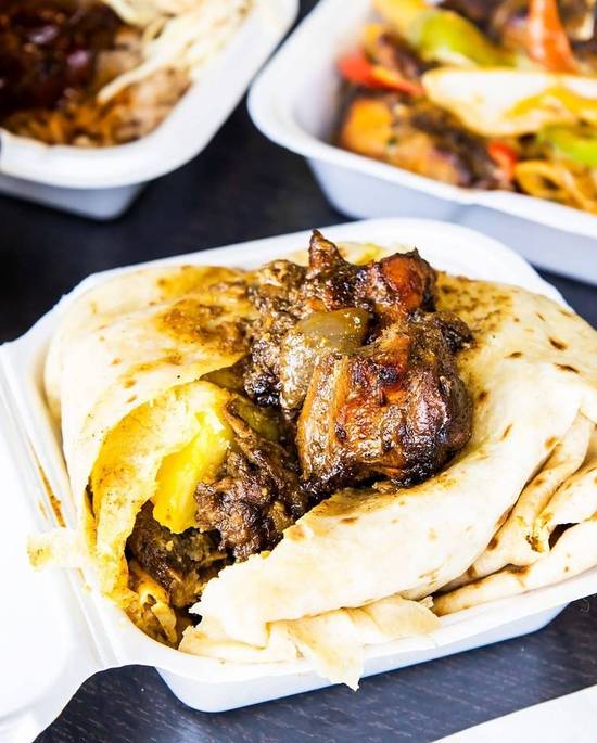 Jerk Boneless Chicken Roti