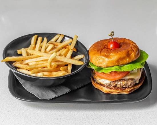 The Wild Fig Triple Cheese Burger