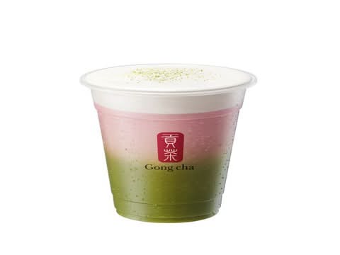 Milk Foam Strawberry Matcha