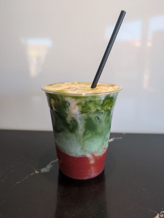 Iced Strawberry Matcha Latte