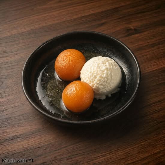 Gulab Jamun with Ice Cream