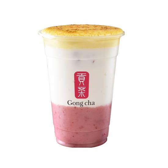 Crème Brulee Strawberry Latte