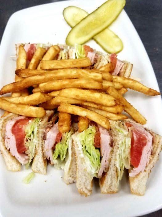 Chicken  Club House Sandwich withfries