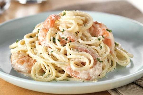 Prawn Carbonara pasta