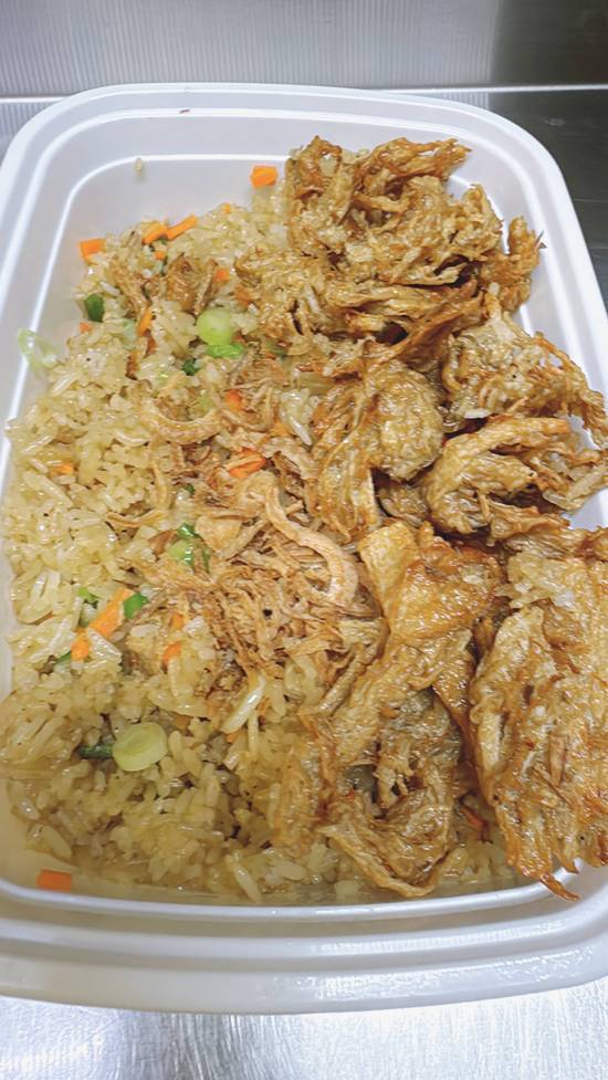 Fried Rice with Vegan Chicken / Cơm Chiên Gà Chay ko rau