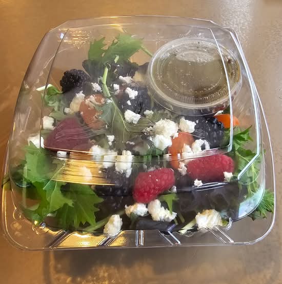 Berry, greens and feta salad