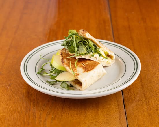 Grilled Brie, Granny Smith Apple & Arugula on Naan