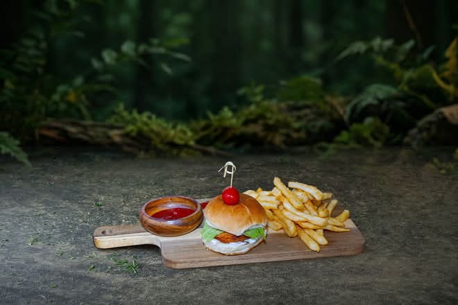 Chicken Burger with Fries