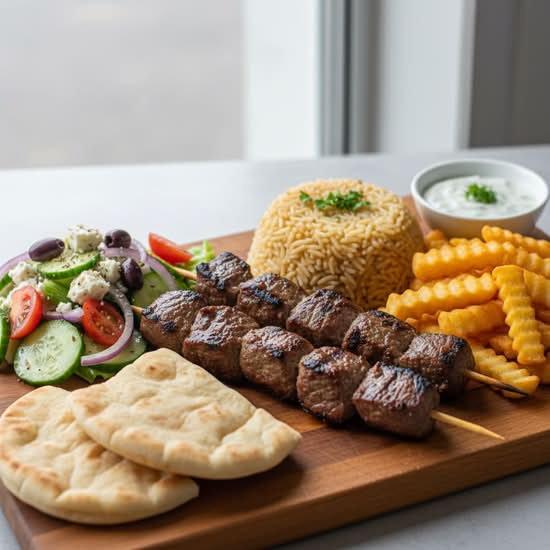 Beef Souvlaki Platter