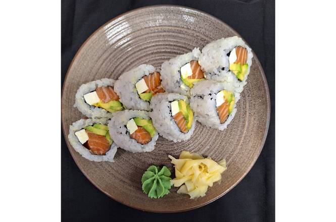 Salmon Avocado Cream Cheese Roll