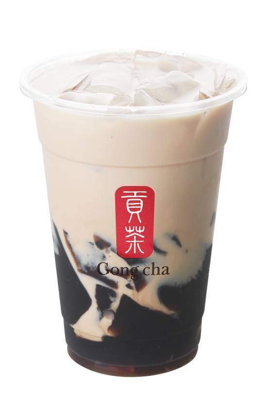 Milk Tea with Grass Jelly