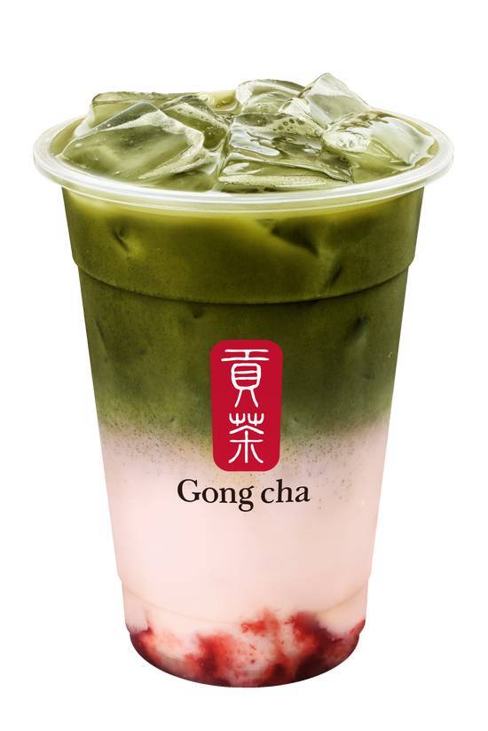 Strawberry Matcha Latte (Strawberry Pearls Included)