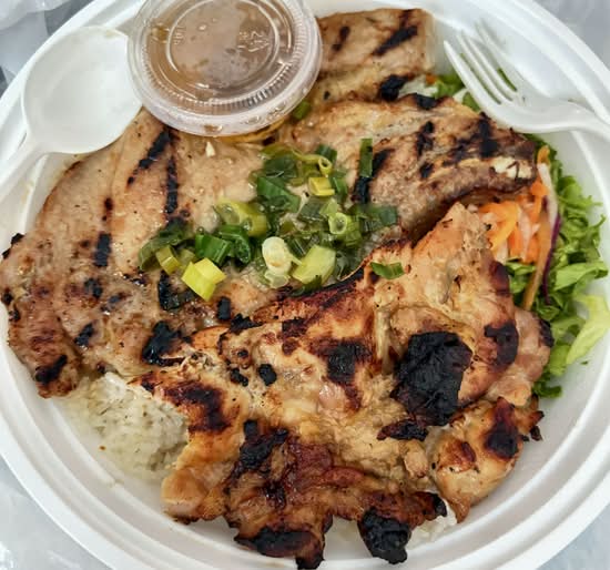 Special Small Viet Rice with Grilled Chicken and Pork Chop
