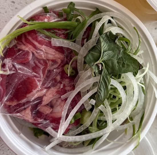 Noodle Soup with Rare Beef and Beef Balls
