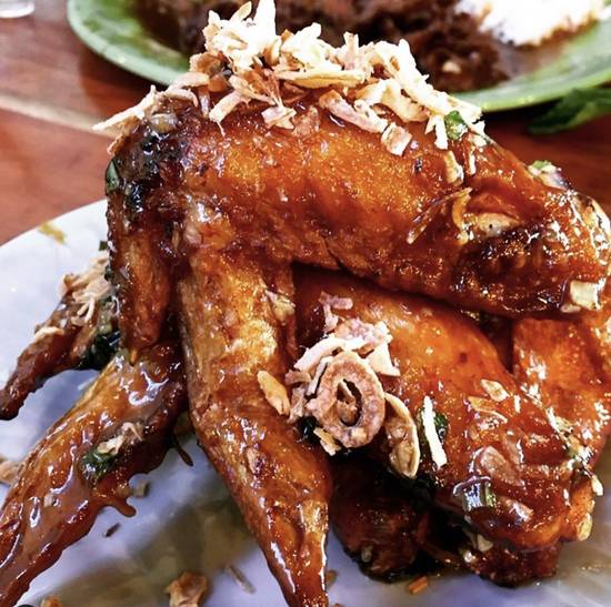 Nam's honey glazed dry Chicken Wings (sticky glazed version)