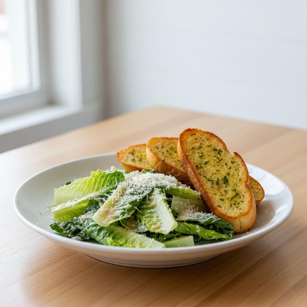 Classic Caesar with Garlic Bread