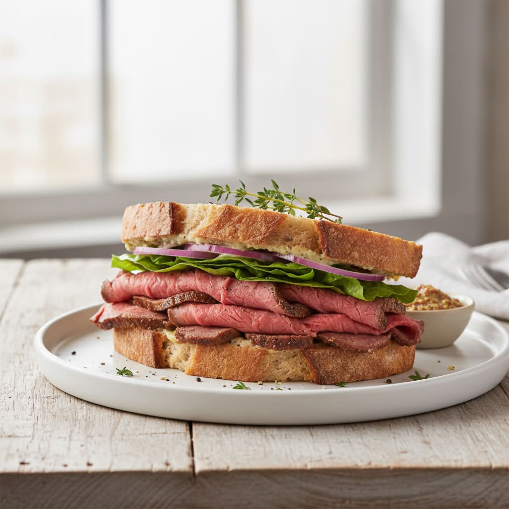 Cold Roast Beef Sandwich