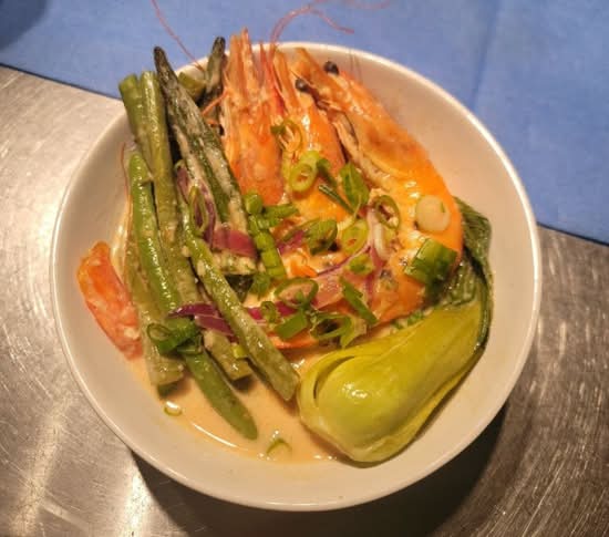 Shrimp with coconut milk