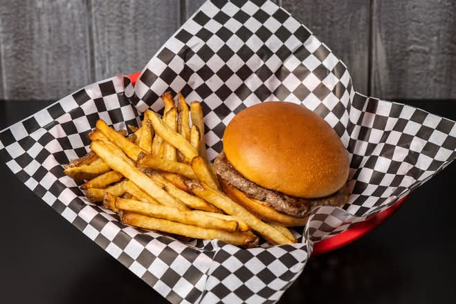 Kids' Hamburger and Fries with a Juice Box