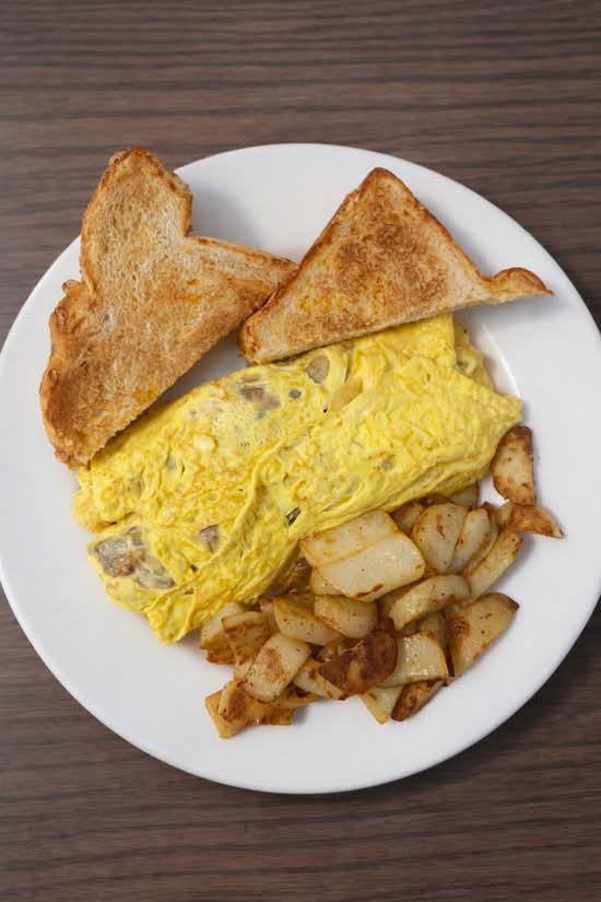 Omelette Champignons et fromage