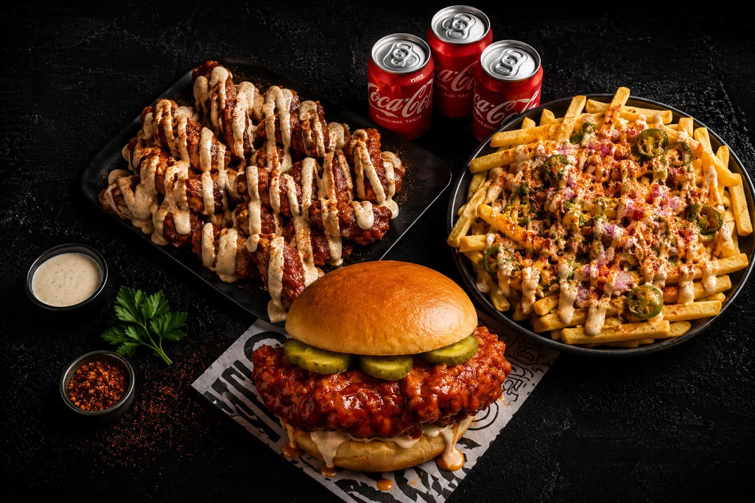 World Cup Special (2LB~1Flv, 1 LD fries, 3 pop, 1 Nashville Burger)