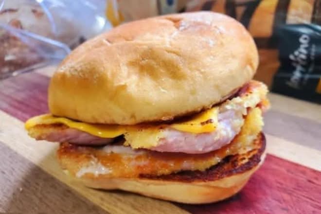 Peameal Egg and Cheese Sandwich