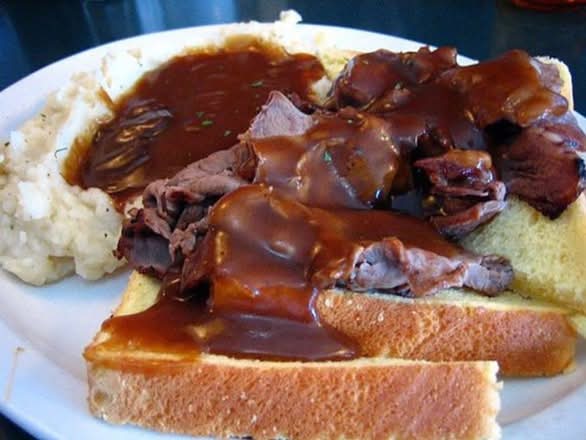 Open Faced Hot Roast Beef