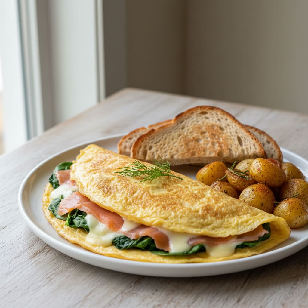 Smoked Salmon and Spinach