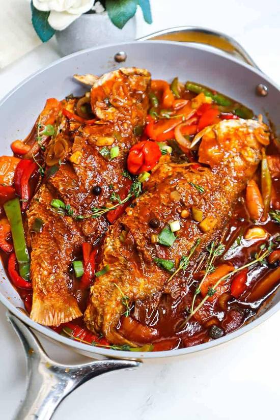 Brown Stewed Snapper Meal