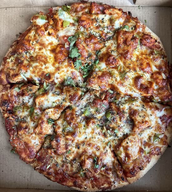 Half and Half Chicken Pizza
