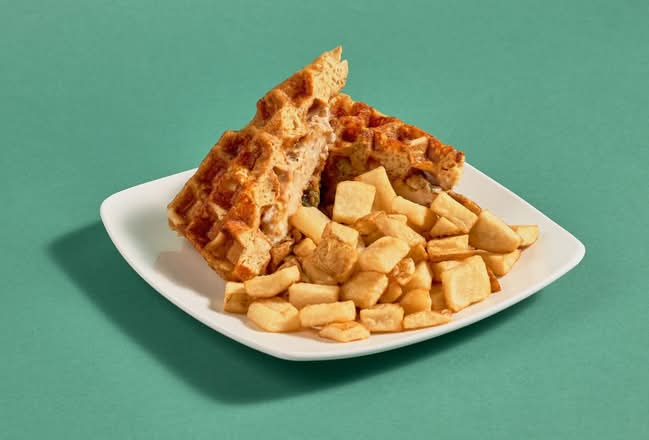 Sweet 'n Spicy Fried Chicken Waffle Sandwich