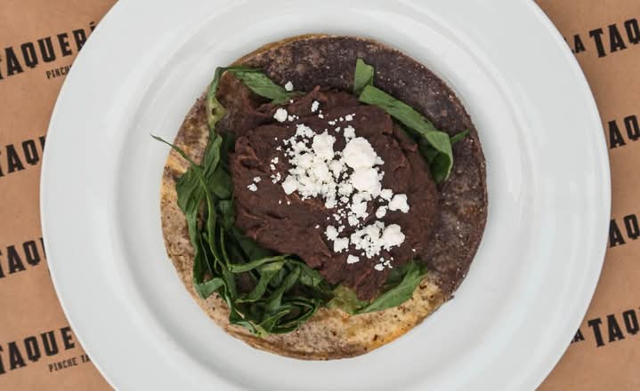 Taco Corn Frijoles Refritos
