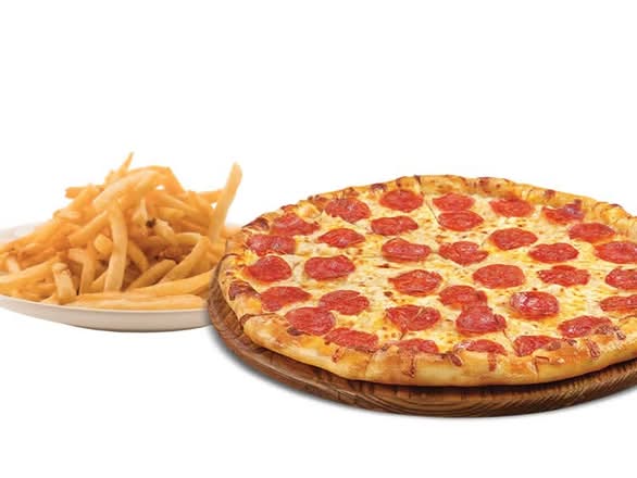 1 Large Pizza 14" + Moyenne Frite