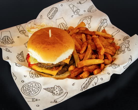 Burger Le Gourmand+frites+canette