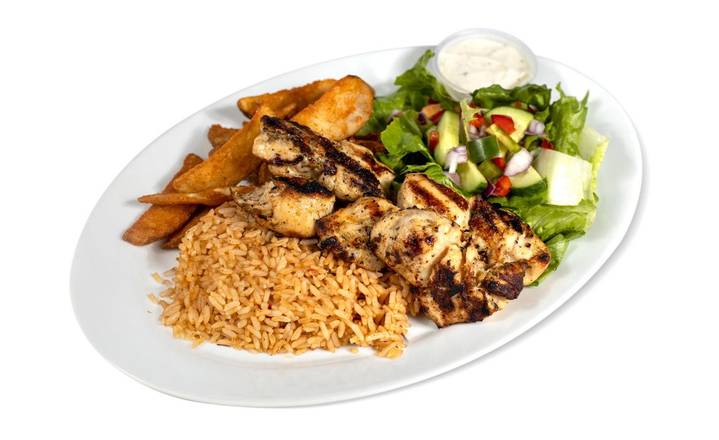 Chicken Souvlaki Dinner