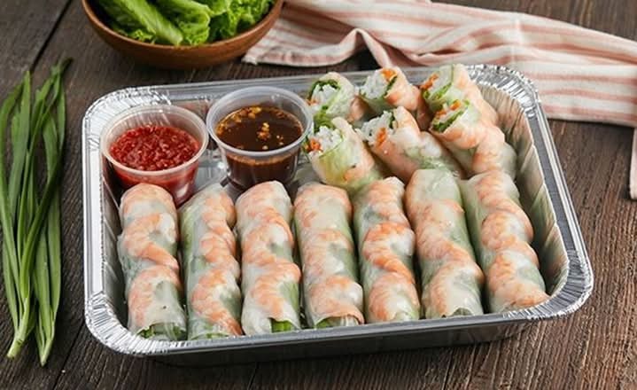Fresh Rolls with Peanut Sauce (Platter)