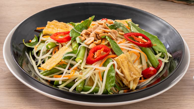 V09. Salade de Papaye Végétarienne | Vegetarian Green Papaya Salad | Gỏi đu đủ chay