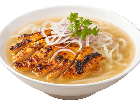 P06. | Phở au Poulet Grillé |  Grilled Chicken Pho | Phở Gà Nướng